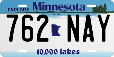 MN license plate 762NAY