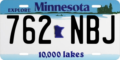 MN license plate 762NBJ