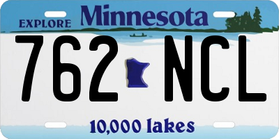 MN license plate 762NCL