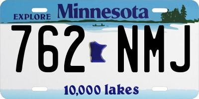 MN license plate 762NMJ