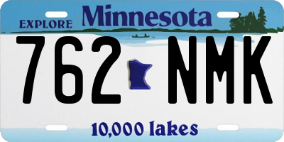 MN license plate 762NMK