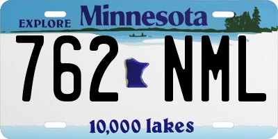 MN license plate 762NML