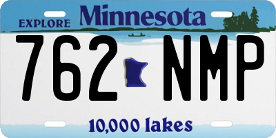 MN license plate 762NMP