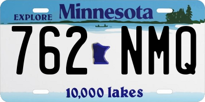 MN license plate 762NMQ