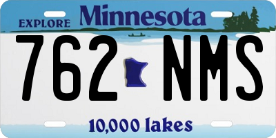 MN license plate 762NMS
