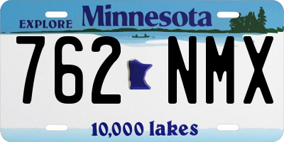 MN license plate 762NMX