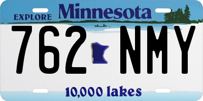 MN license plate 762NMY