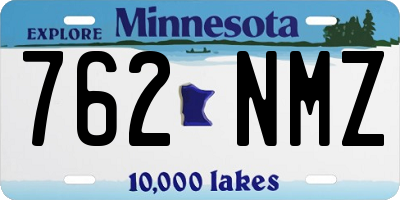 MN license plate 762NMZ