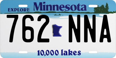 MN license plate 762NNA