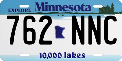 MN license plate 762NNC