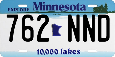 MN license plate 762NND