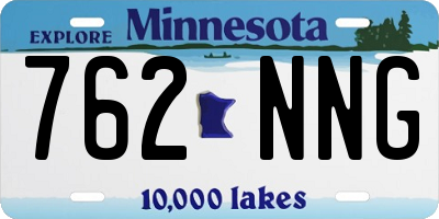 MN license plate 762NNG