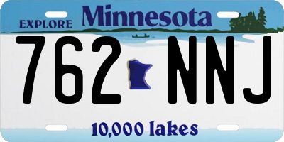 MN license plate 762NNJ