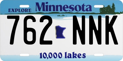 MN license plate 762NNK