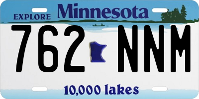 MN license plate 762NNM