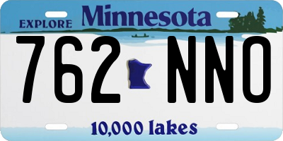 MN license plate 762NNO