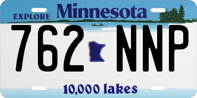 MN license plate 762NNP