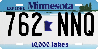 MN license plate 762NNQ