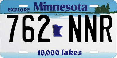 MN license plate 762NNR
