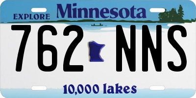 MN license plate 762NNS