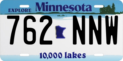 MN license plate 762NNW
