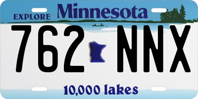 MN license plate 762NNX