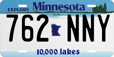 MN license plate 762NNY