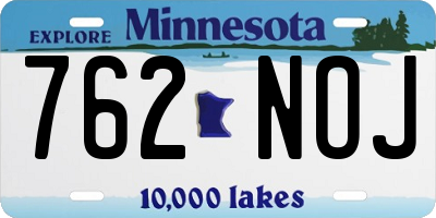 MN license plate 762NOJ