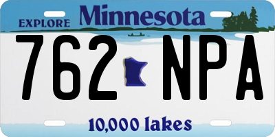 MN license plate 762NPA