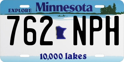 MN license plate 762NPH