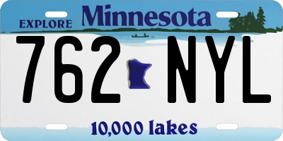 MN license plate 762NYL