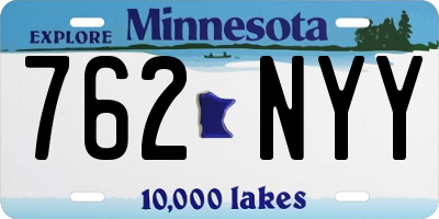 MN license plate 762NYY