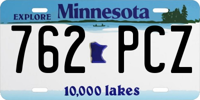 MN license plate 762PCZ
