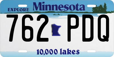 MN license plate 762PDQ