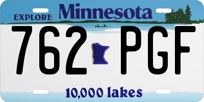MN license plate 762PGF