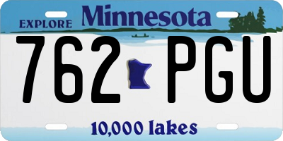 MN license plate 762PGU