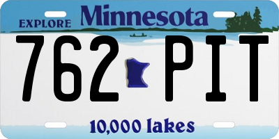 MN license plate 762PIT