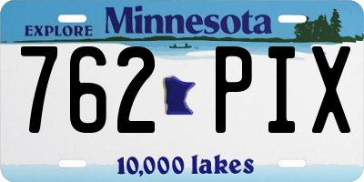 MN license plate 762PIX