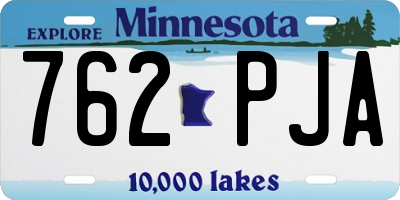 MN license plate 762PJA