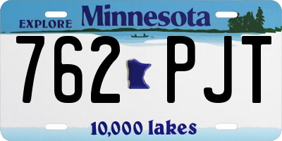 MN license plate 762PJT