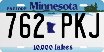 MN license plate 762PKJ