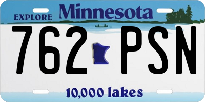 MN license plate 762PSN