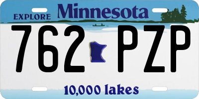 MN license plate 762PZP