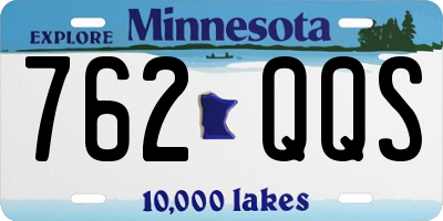 MN license plate 762QQS