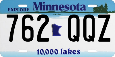 MN license plate 762QQZ