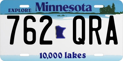MN license plate 762QRA