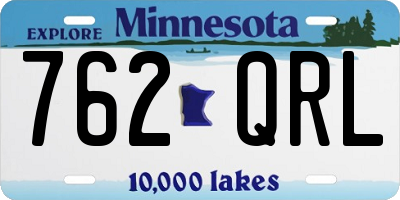 MN license plate 762QRL