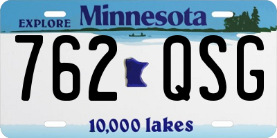 MN license plate 762QSG