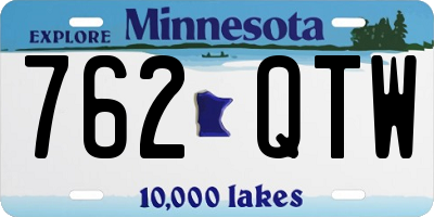 MN license plate 762QTW