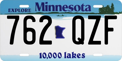 MN license plate 762QZF